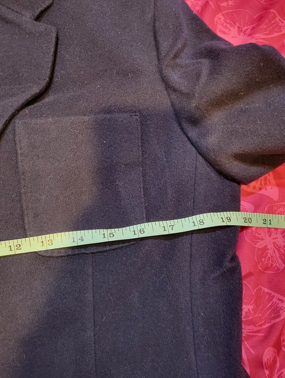 Vintage Lauren Ralph Lauren Petite Dark Blue Wool and Cashmere Blend Blazer 10P - Picture 9 of 12